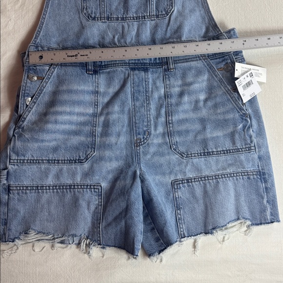 American Eagle Light Wash Denim overralls - Picture 3 of 7